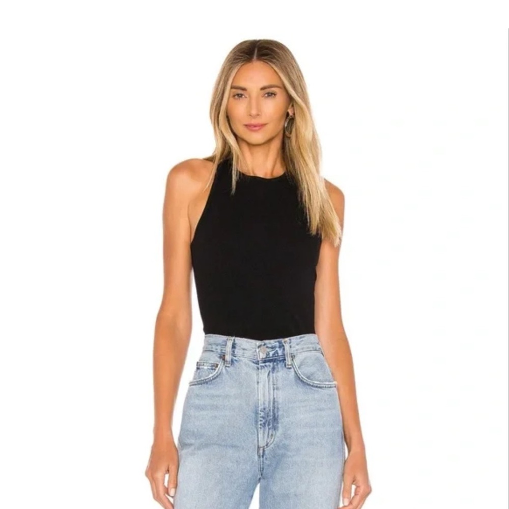 INTIMATELY FREE PEOLPE BLACK RIBBED CROPPED TOP NWOT SIZE - XS/S
